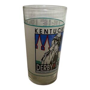 Vintage Kentucky Derby 1995 Glass Libbey Tumbler Mint Julep 5.25" Frosted 121St